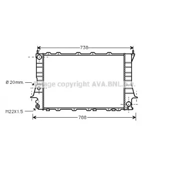 Radiateur, refroidissement du moteur AVA QUALITY COOLING