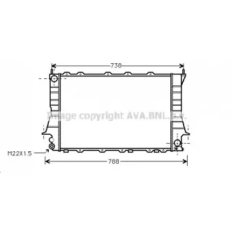 Radiateur, refroidissement du moteur AVA QUALITY COOLING AIA2083