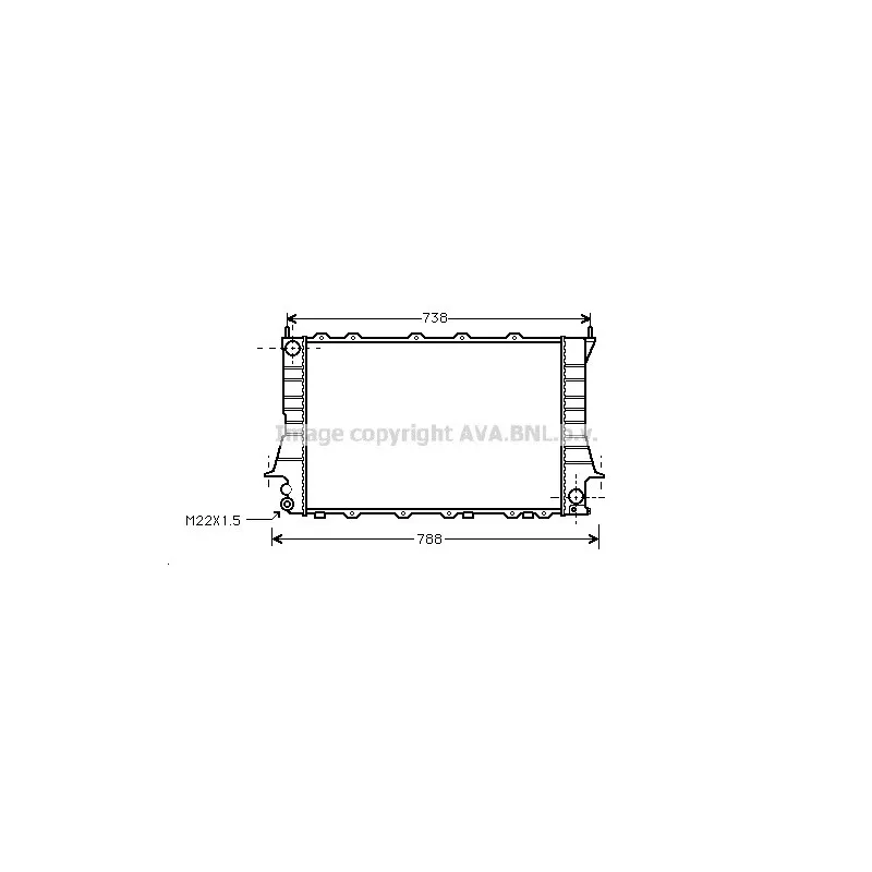 Radiateur, refroidissement du moteur AVA QUALITY COOLING AIA2083