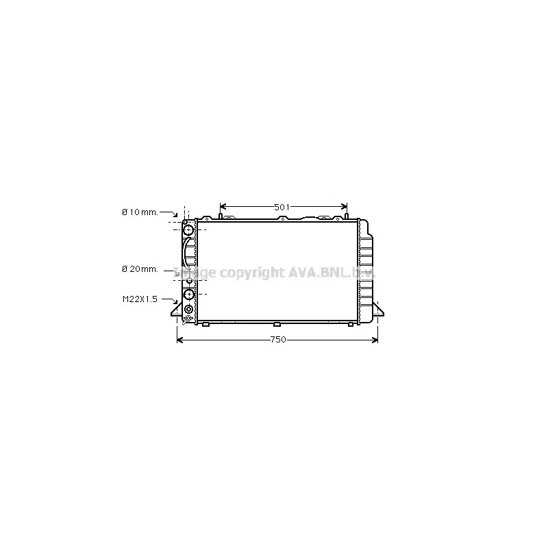 Radiateur, refroidissement du moteur AVA QUALITY COOLING AIA2089