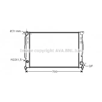 Radiateur, refroidissement du moteur AVA QUALITY COOLING AIA2110