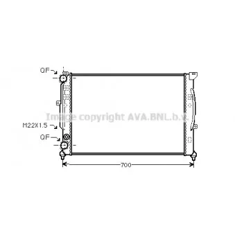 Radiateur, refroidissement du moteur AVA QUALITY COOLING AIA2123