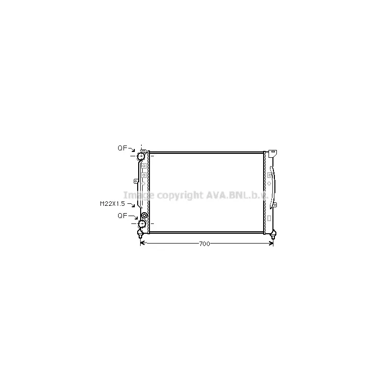 Radiateur, refroidissement du moteur AVA QUALITY COOLING AIA2123