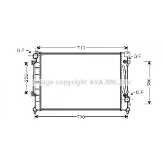 Radiateur, refroidissement du moteur AVA QUALITY COOLING AIA2157