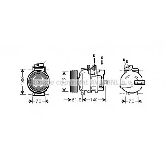 Compresseur, climatisation AVA QUALITY COOLING AIK263