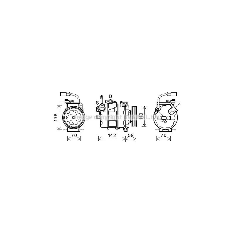 Compresseur, climatisation AVA QUALITY COOLING AIK340