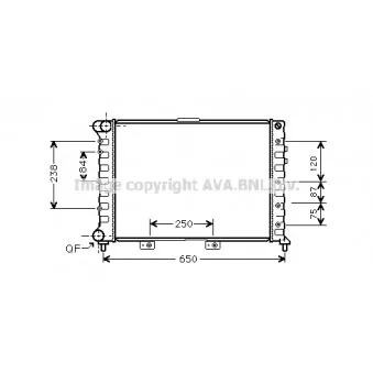 Radiateur, refroidissement du moteur AVA QUALITY COOLING