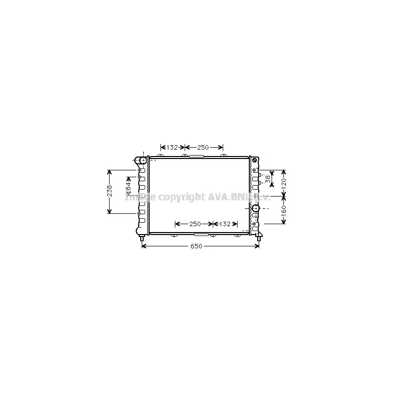 Radiateur, refroidissement du moteur AVA QUALITY COOLING AL2057