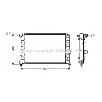 Radiateur, refroidissement du moteur AVA QUALITY COOLING AL2083