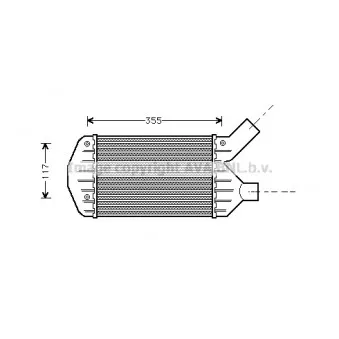 Intercooler, échangeur AVA QUALITY COOLING AL4066