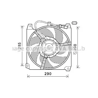 Ventilateur, refroidissement du moteur AVA QUALITY COOLING AL7023