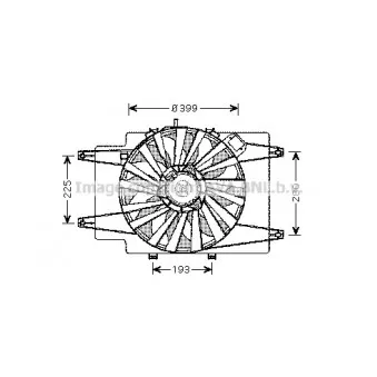 Ventilateur, refroidissement du moteur AVA QUALITY COOLING AL7504