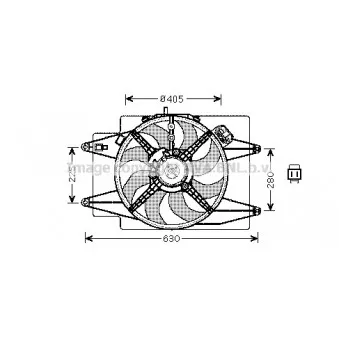 Ventilateur, refroidissement du moteur AVA QUALITY COOLING AL7509