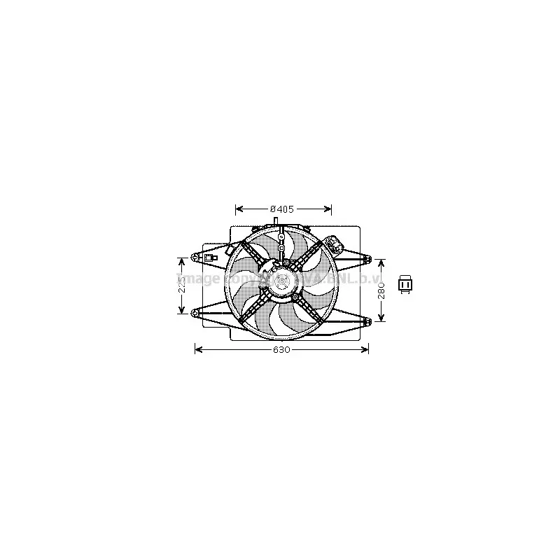 Ventilateur, refroidissement du moteur AVA QUALITY COOLING AL7509