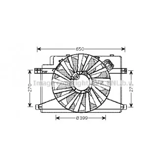 Ventilateur, refroidissement du moteur AVA QUALITY COOLING AL7510