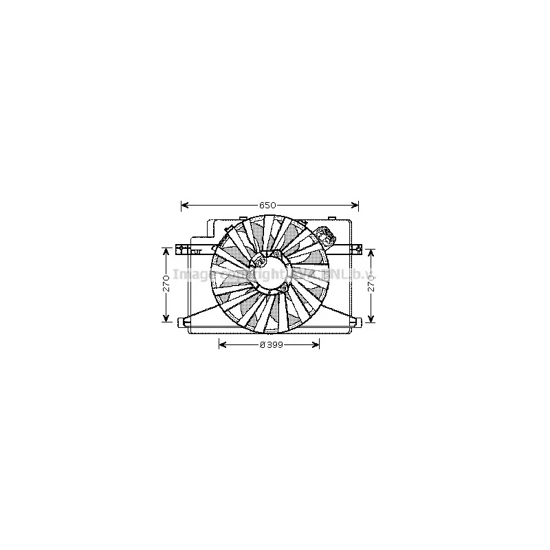 Ventilateur, refroidissement du moteur AVA QUALITY COOLING AL7510