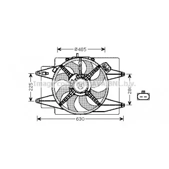 Ventilateur, refroidissement du moteur AVA QUALITY COOLING AL7515