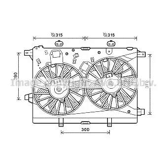 Ventilateur, refroidissement du moteur AVA QUALITY COOLING AL7517