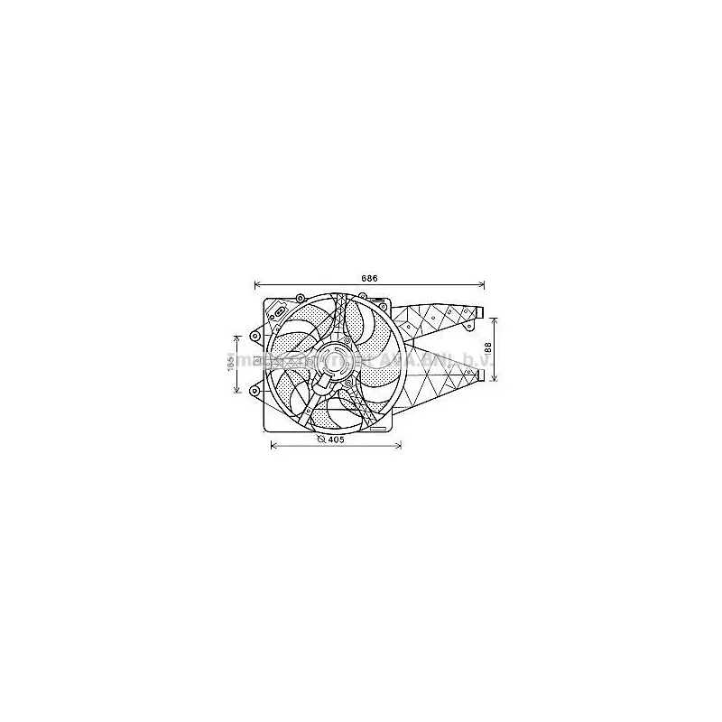 Ventilateur, refroidissement du moteur AVA QUALITY COOLING AL7523