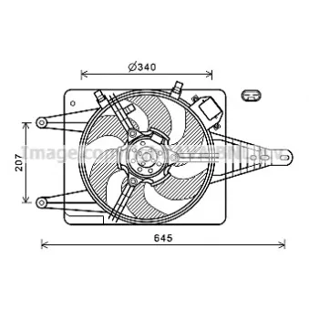 Ventilateur, refroidissement du moteur AVA QUALITY COOLING AL7524