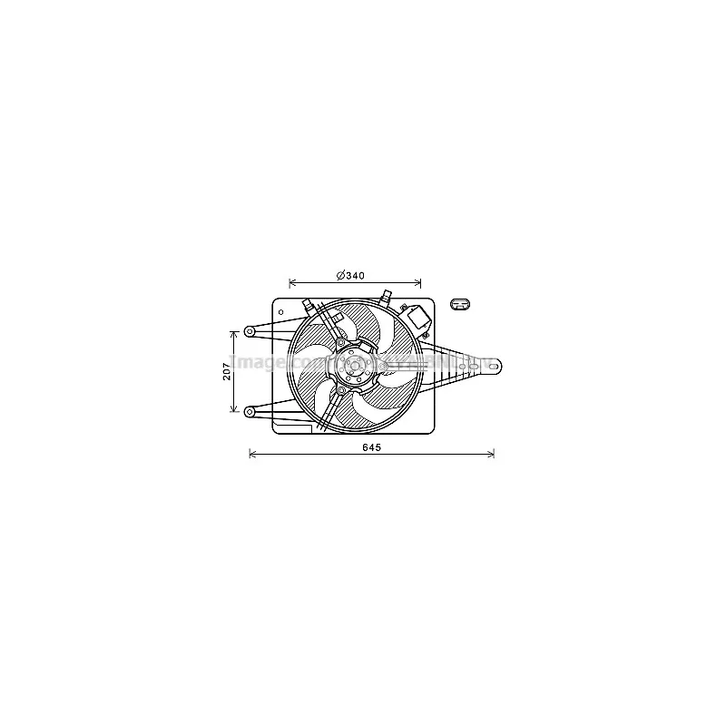 Ventilateur, refroidissement du moteur AVA QUALITY COOLING AL7524