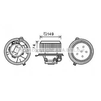 Moteur électrique, pulseur d'air habitacle AVA QUALITY COOLING AL8139