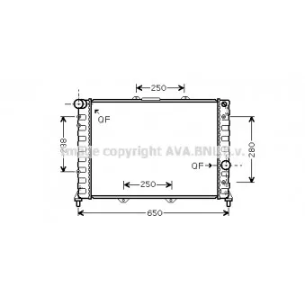 Radiateur, refroidissement du moteur AVA QUALITY COOLING ALA2091