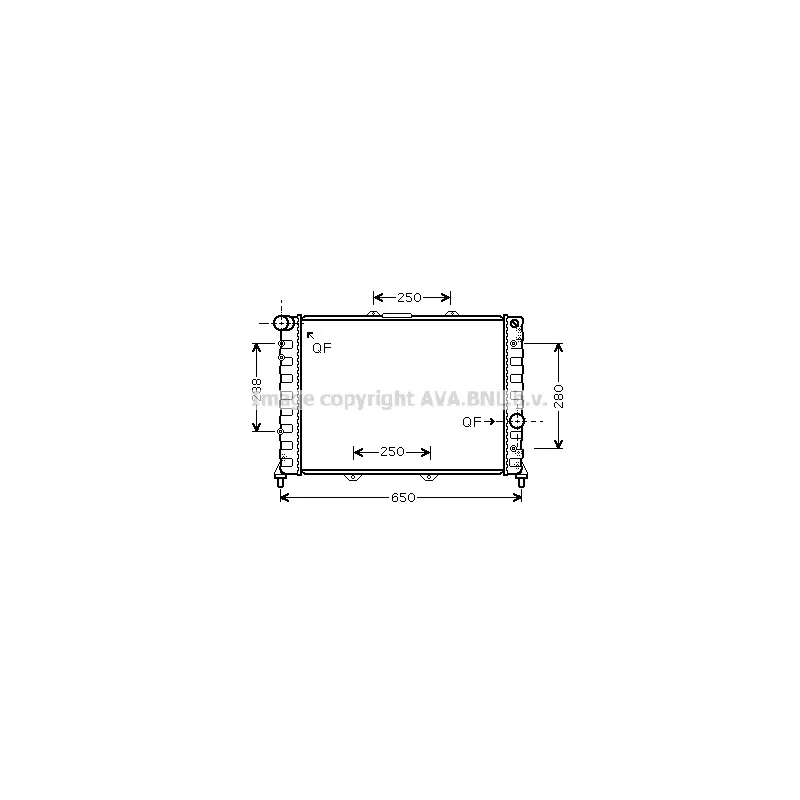 Radiateur, refroidissement du moteur AVA QUALITY COOLING ALA2091