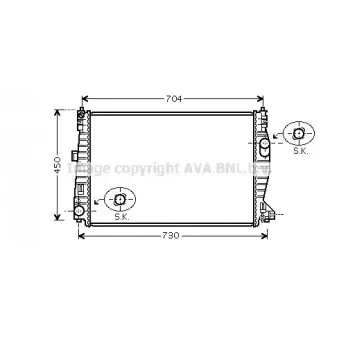 Radiateur, refroidissement du moteur AVA QUALITY COOLING ALA2101