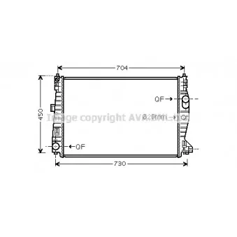 Radiateur, refroidissement du moteur AVA QUALITY COOLING ALA2132