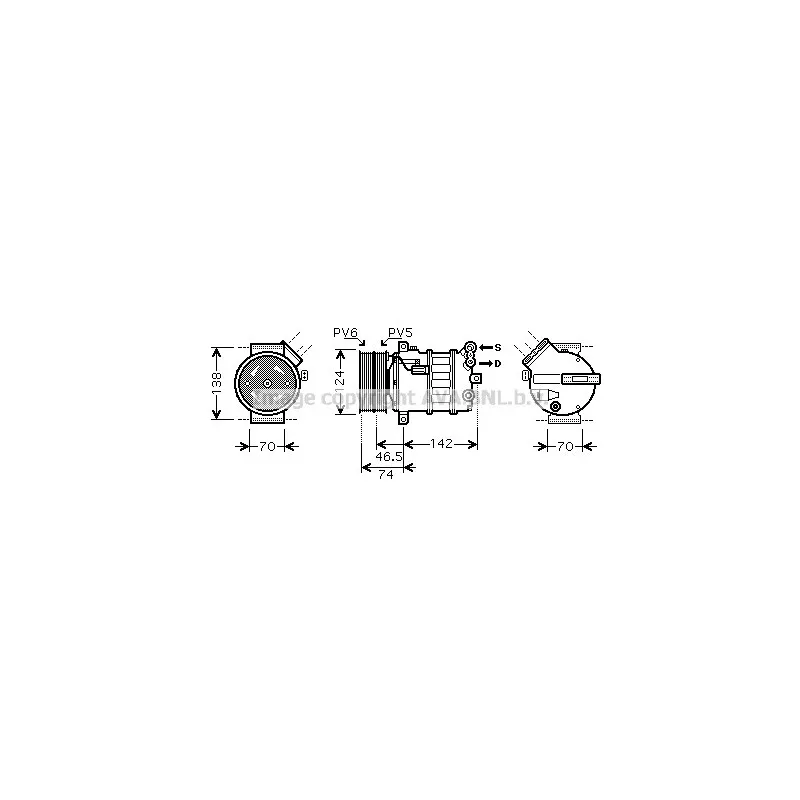 Compresseur, climatisation AVA QUALITY COOLING ALK106