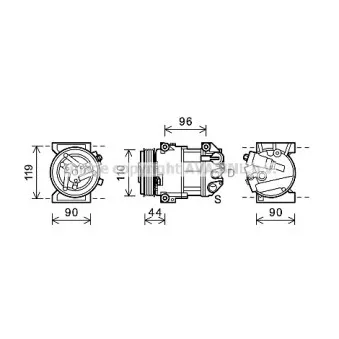 Compresseur, climatisation AVA QUALITY COOLING ALK125