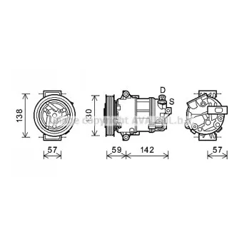 Compresseur, climatisation AVA QUALITY COOLING ALK126