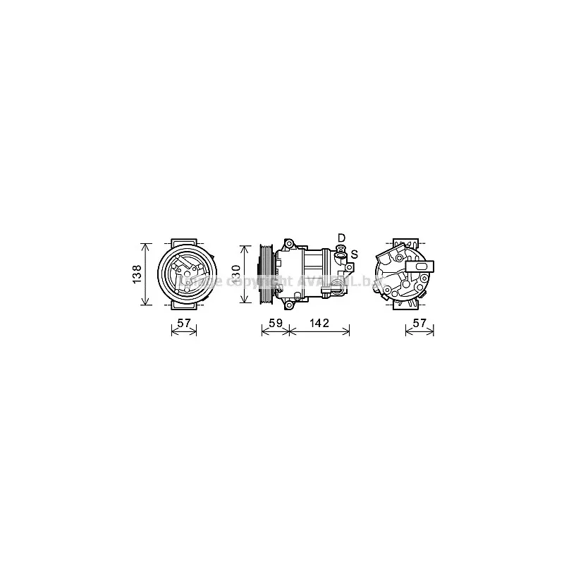 Compresseur, climatisation AVA QUALITY COOLING ALK126