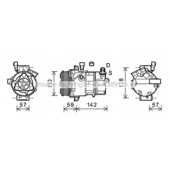 Compresseur, climatisation AVA QUALITY COOLING ALK127