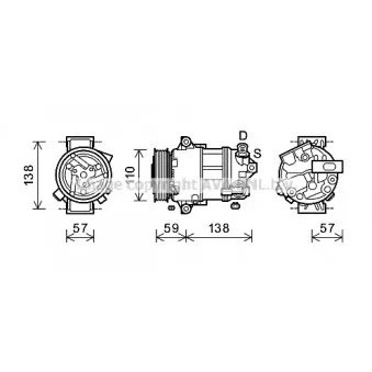 Compresseur, climatisation AVA QUALITY COOLING ALK133