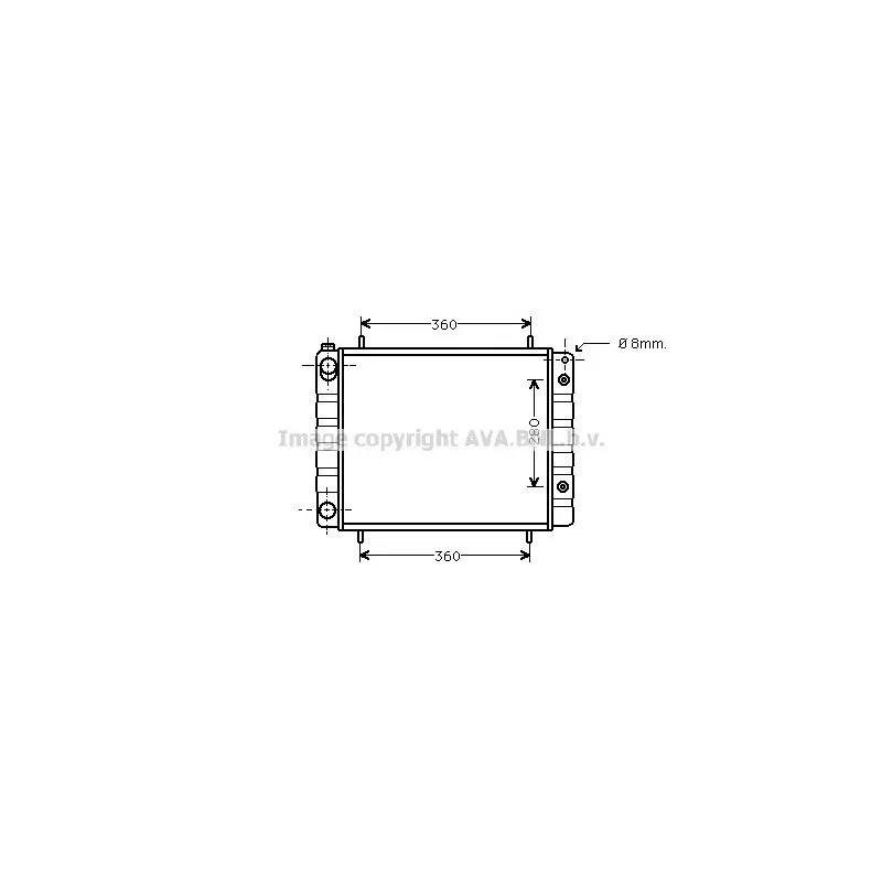 Radiateur, refroidissement du moteur AVA QUALITY COOLING AU2082