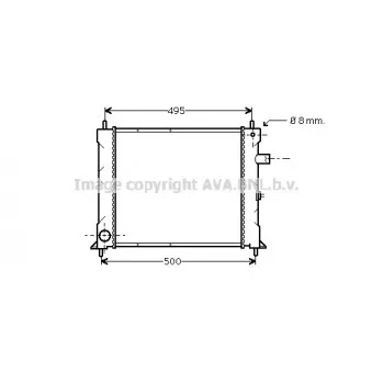 Radiateur, refroidissement du moteur AVA QUALITY COOLING AU2097