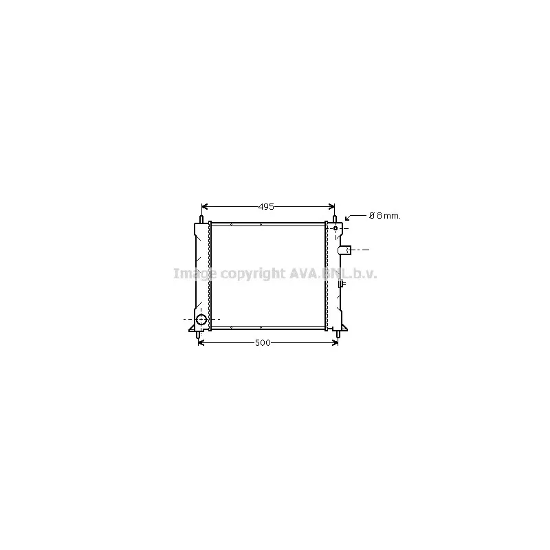 Radiateur, refroidissement du moteur AVA QUALITY COOLING AU2097