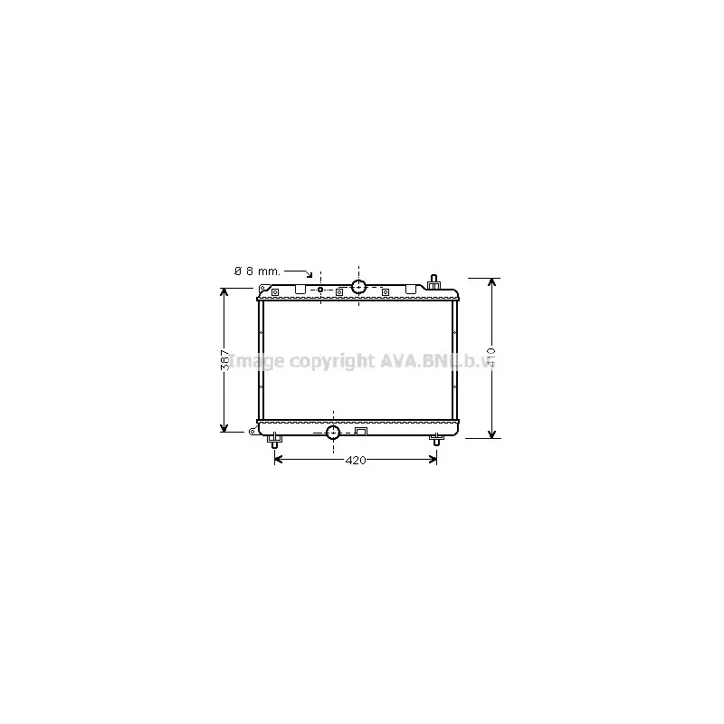 Radiateur, refroidissement du moteur AVA QUALITY COOLING AU2121