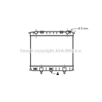 Radiateur, refroidissement du moteur AVA QUALITY COOLING AU2132