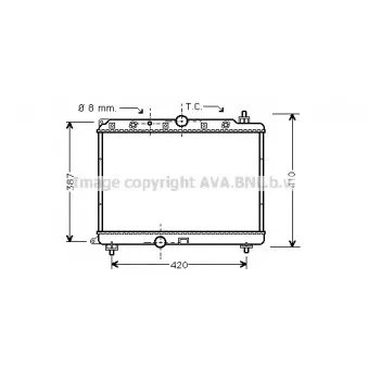 Radiateur, refroidissement du moteur AVA QUALITY COOLING AU2153