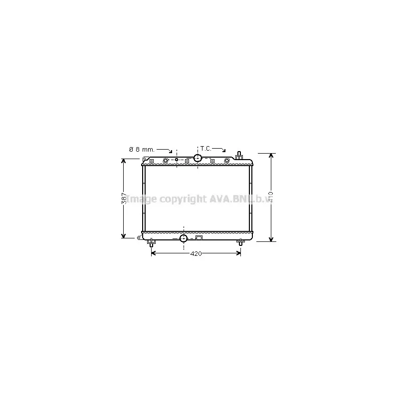 Radiateur, refroidissement du moteur AVA QUALITY COOLING AU2153