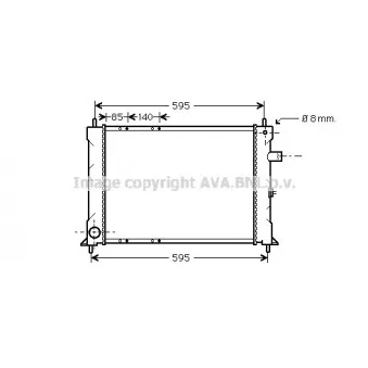 Radiateur, refroidissement du moteur AVA QUALITY COOLING AU2155