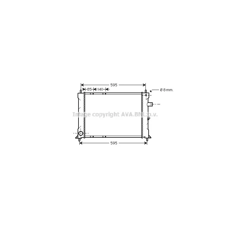 Radiateur, refroidissement du moteur AVA QUALITY COOLING AU2155