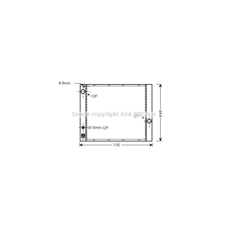 Radiateur, refroidissement du moteur AVA QUALITY COOLING AU2166