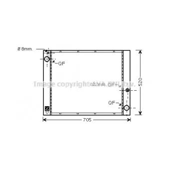 Radiateur, refroidissement du moteur AVA QUALITY COOLING AU2183