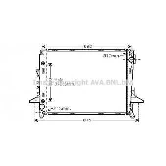 Radiateur, refroidissement du moteur AVA QUALITY COOLING AU2197