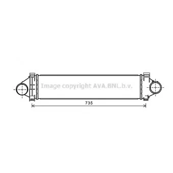 Intercooler, échangeur AVA QUALITY COOLING AU4213