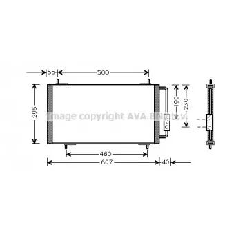 Condenseur, climatisation AVA QUALITY COOLING AU5147